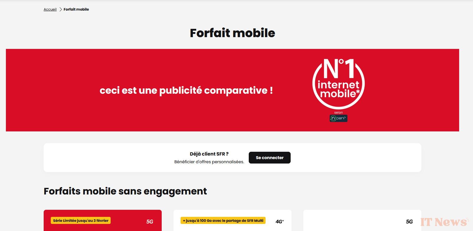 Mobile internet: sfr scalpe orange, free always last