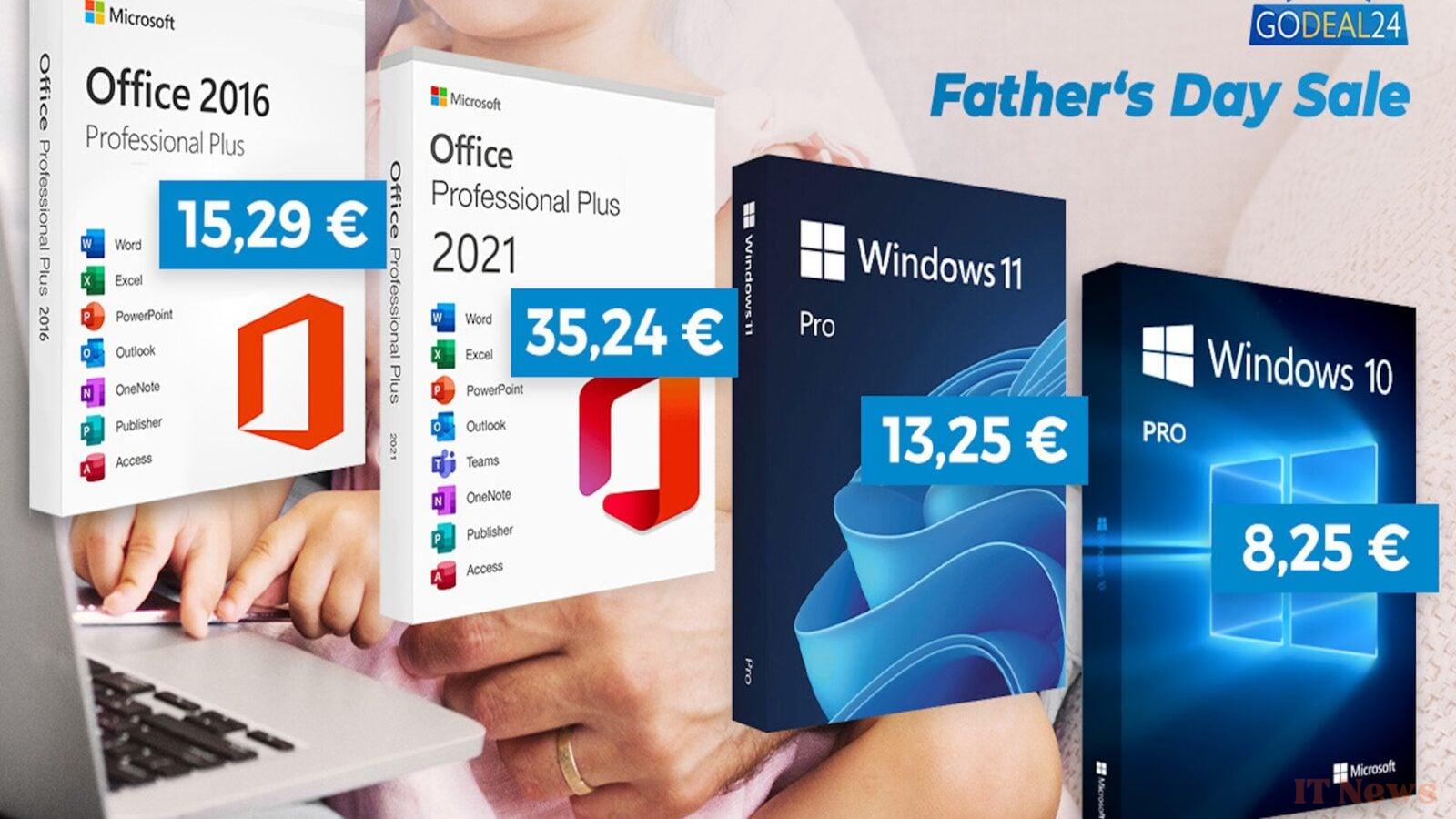 Perfect Father's Day Gifts: Microsoft Office 2021 and W11 Pro Keys at Low Prices