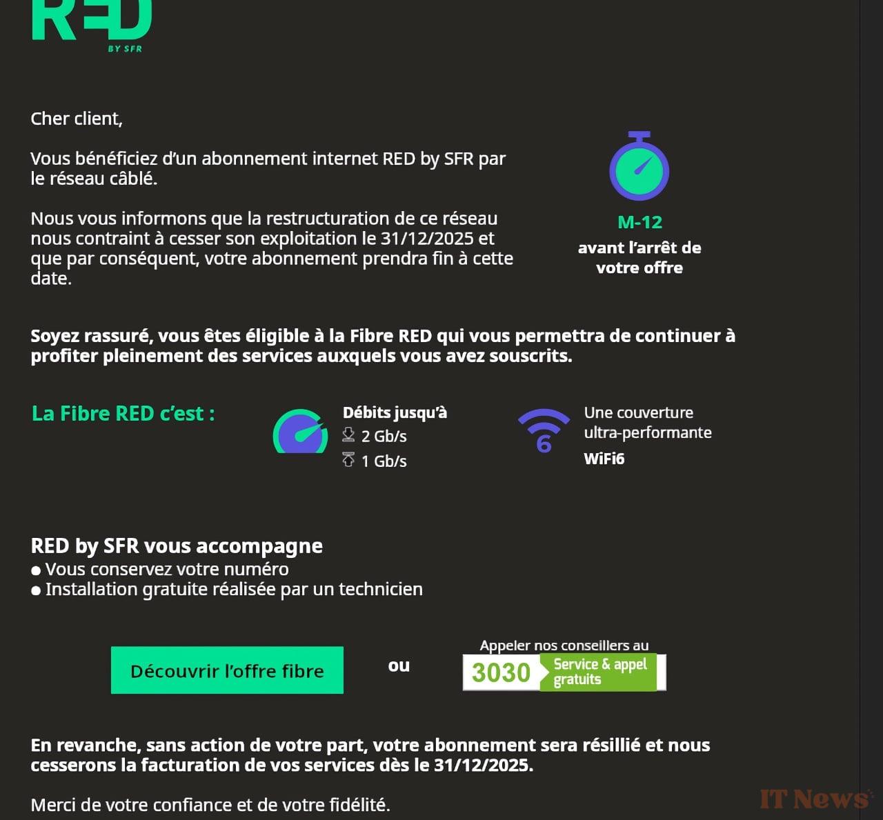 SFR cuts the cable: the coaxial network will disappear by the end of 2025