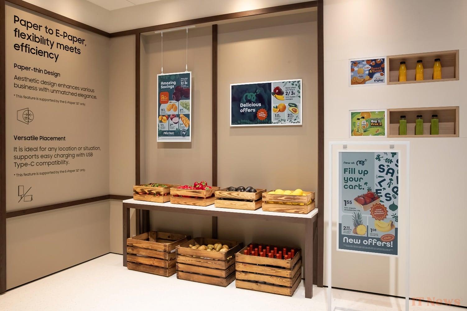 A 75-inch e-paper screen in 5K at Samsung!