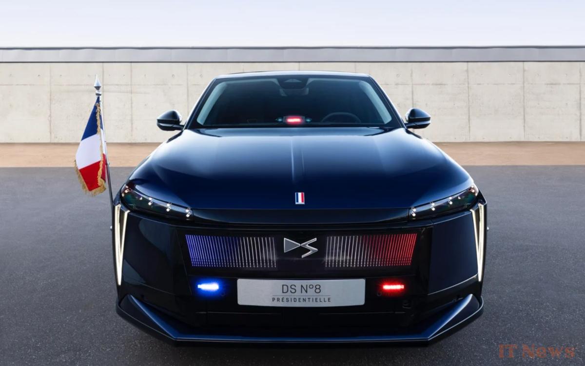 This is Emmanuel Macron's new car, it's electric, armored and designed by DS.