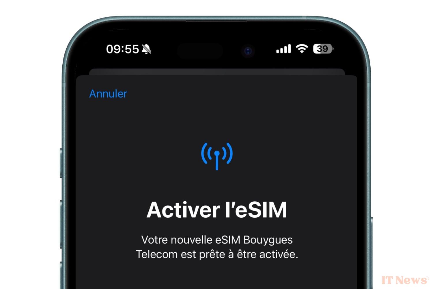 How to activate an ESIM on an iPhone?