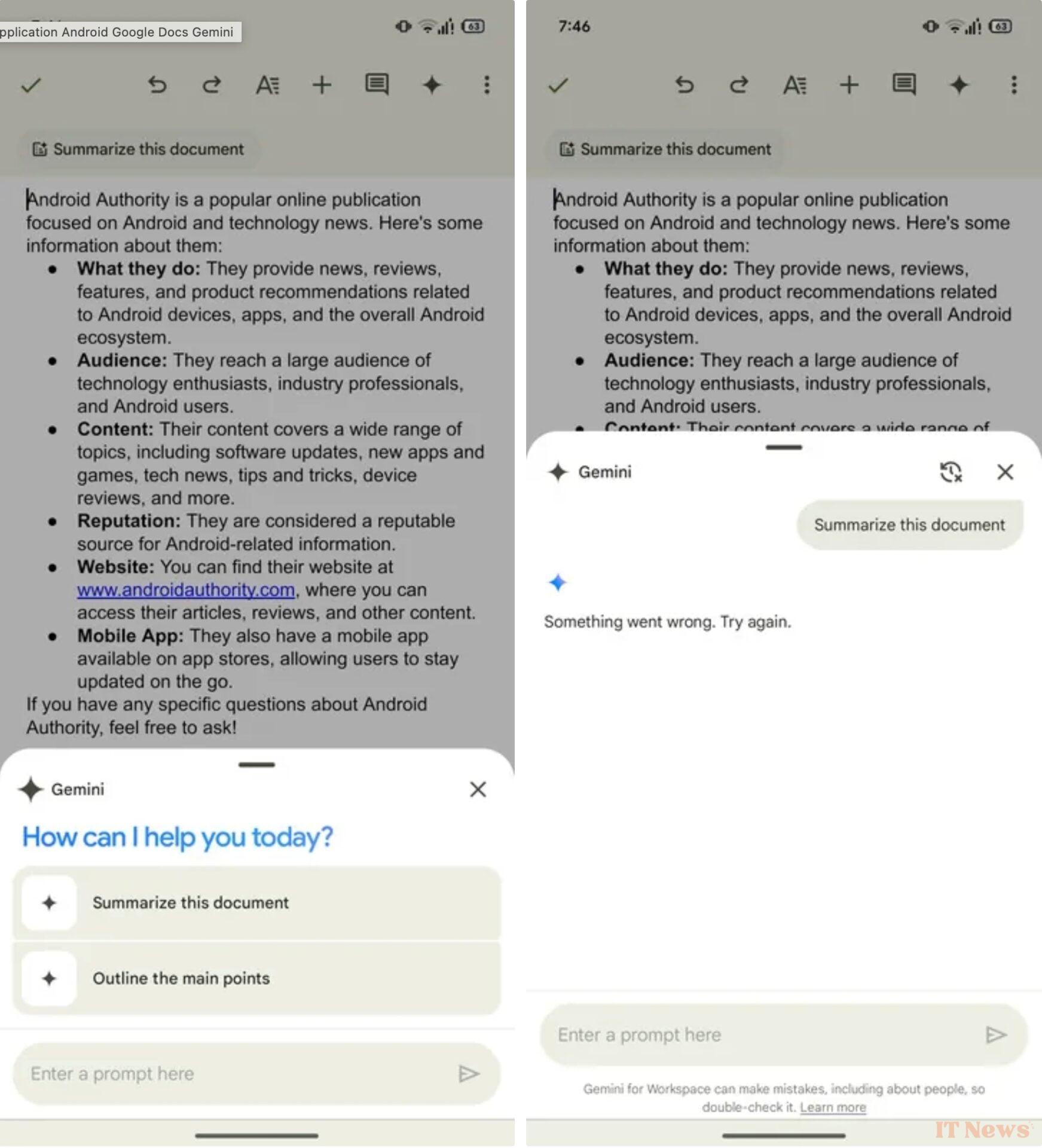 Google Docs for Android soon in the web version?