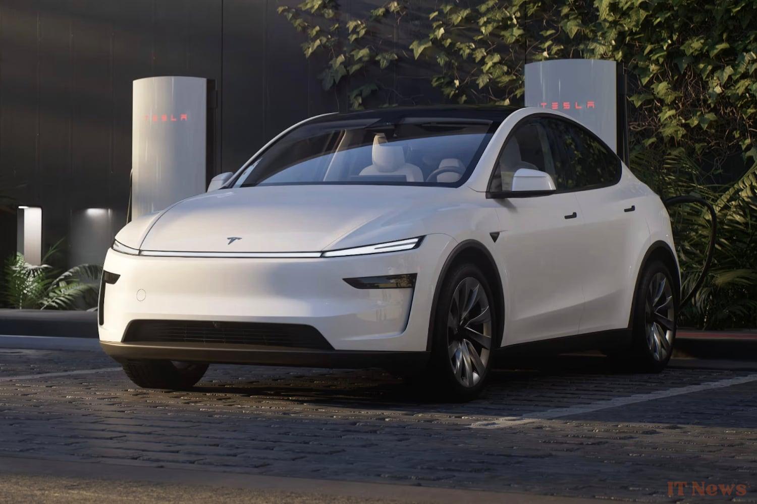 Tesla officially unveils its new restyled model y