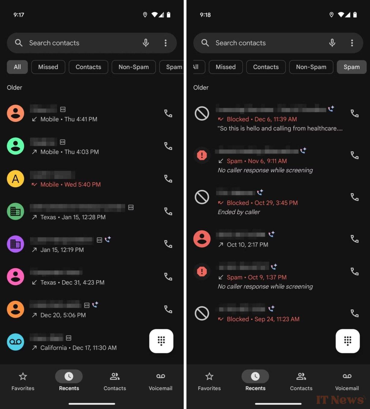 Google's phone app incorporates a new function to manage your call history